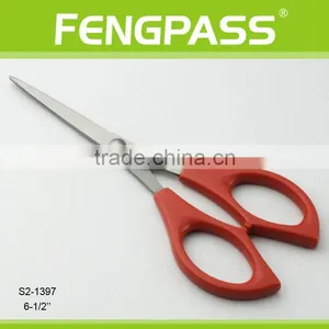 S2-1397 6-1/2" 2CR13 Stainless Steel ABS Plastic Handle Stationery Scissors / Office Scissors Sharp Tip thumbnail-1