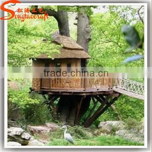 China Factory Manufacture Make Artificial Fiber Glass Tree House thumbnail-3