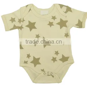 Organic Latest Design Soft and Comfortable Baby Body Suits and Organic Cotton Printed Short Sleeve Baby Body Suits thumbnail-1