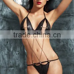 Sexy Leather Lingerie PVC Underwear thumbnail-1