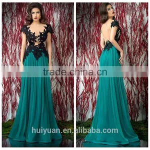 Low Back Black Lace Latest Party Prom Dress Designs for Ladies thumbnail-1