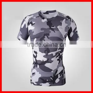 2015 Wholesale Sportswear Running Shorts Fitness Wear Garmen Wholesale or Custom Men's Compression Jersey thumbnail-1