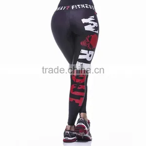 OEM Fully Sublimation Printing Fashion Quick Dry Workout Womens Yoga Pants thumbnail-4