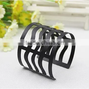yi wu Black Metal Bangle Jewelry Sexy Lady's Punk Style Gold Hollow Bangle Arm Cuff From yi wu thumbnail-5