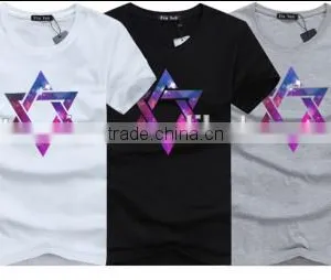 Top Quality Start Design Wholesale White 100% Cotton T Shirts For Men thumbnail-3