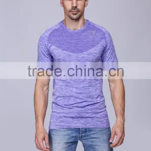 Seamless Gym Wear for Men, Seamless Fitness Mesh T Shirt thumbnail-1