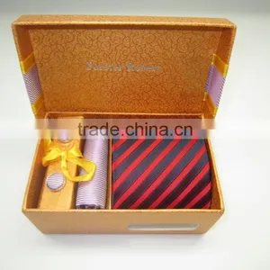 Bright Color Paper Box, Necktie,cufflinks and Hanky Gift Packaging Sets thumbnail-1
