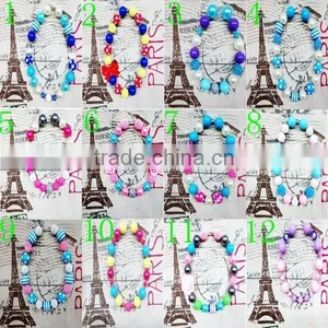 Spring Bubblegum Chunky Bead Necklace Wholesale thumbnail-1