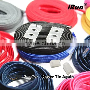 No Tie Elastic Laces For Kids Children - Flat White Elastic No Tie Shoelaces With Adjustable Tension - Amazon/eBay Supplier thumbnail-5