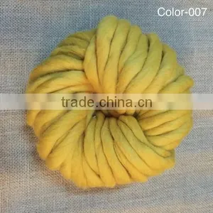 Yellow 100 Acrylic Super Chunky Yarn for Quick Knitting Lady Hat thumbnail-3