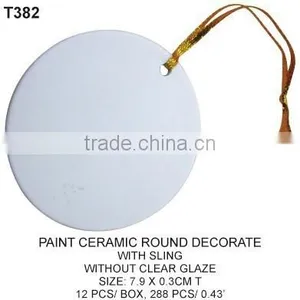 PAINT CERAMIC ROUND DISH Ceramic Ornaments Wholesale thumbnail-2