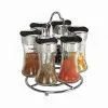 Six Glass Bottles Set With Sliver Wire Racks thumbnail-2