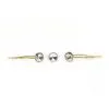 925 Sterling Silver Plating Crystal Bridal Hair Accessories Pins for Wedding thumbnail-1