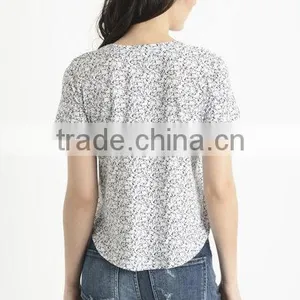 Custom Womens Spectacles Printed T-Shirts,Short Sleeve Cotton Printed T-shirts for Women thumbnail-4