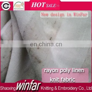 Winfar Textile Light Color Ring Spun Viscose Fabric Polyester Rayon Linen thumbnail-1