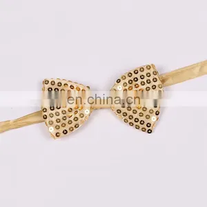 Size Ribbon Sequin Flashing Bow Tie With Trim thumbnail-5