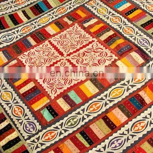 Handmade Kantha Ralli Patchwork Kantha Throw Indian Cutwork Bedcover Patchwork Kantha Quilt thumbnail-2