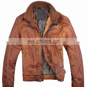 2015 New Model Designer Wholesale Leather Jacket thumbnail-1