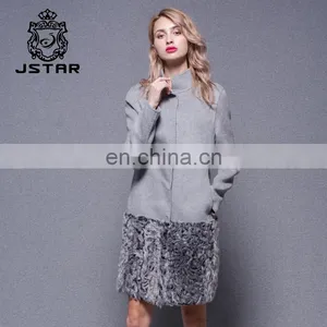 Stand Collar Double-sided Women Winter Long Elegant Coat Ladies Formal Cashmere thumbnail-1