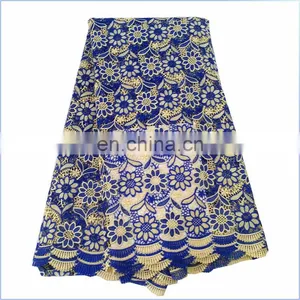 High Quality 100% Cotton Embroidered African Guipure Lace Fabric for Wedding Dress LS15073137 LS15073138 thumbnail-1