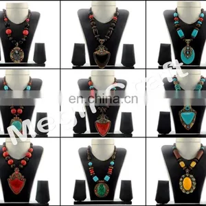 Costume Necklace - Pearl Beaded Necklace - Bollywood Necklace - Banjara Necklace- Indo Western Necklace Set thumbnail-2