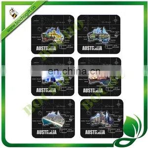 Plastic Tourist Cup Coaster for Australia, Souvenir Cup Mat for Aus., Plastic Australia Coaster thumbnail-1