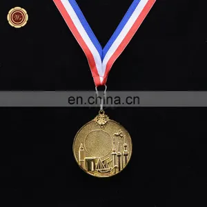 WR China Manufacturer Custom 3D Metal Medal Quality Creative Building Medal Design With Ribbon thumbnail-2