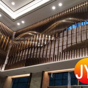 Foshan Manufacture Decor Gold Color 304 Stainless Steel Living Room Partition thumbnail-3