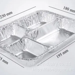Food Container 4 Compartment Lunch Box Food Tray Takeaway Container thumbnail-1
