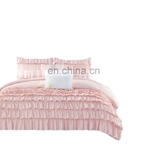 Super Soft Microfiber Ruffled Comforter Bed Set For Hotel and Home thumbnail-2