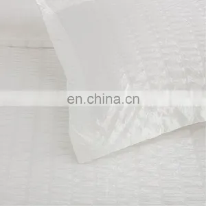White Zipper Seersucker Microfibre Oversized Queen King Duvet Cover Set thumbnail-3