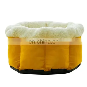 Soft Plush Dog Bed Luxury Round Rest Couch Warm Pet Sleeping Bed thumbnail-2