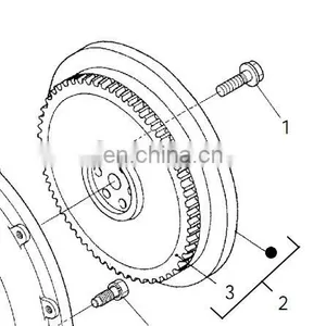 For Kubota Diesel Engine V2003 15221-6382-0 Gear Ring 1522163820 15221-6382-0 thumbnail-1