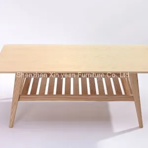 Wooden Quentin Coffee Table With 2 Layer Storage Simple Coffee Table Small Square Coffee Table thumbnail-2