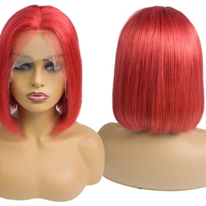 KHH 13x4 Lace Front Wigs Virgin Hair Short Bob Wig Yellow Colour Raw Indian Hair Pre Plucked With Baby Hair thumbnail-3
