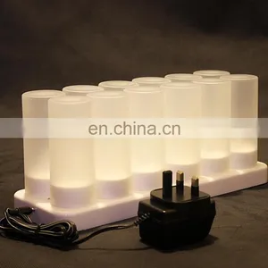 Wedding Events Party Restaurant Decorative Battery Operated 12 Packs Rechargeable Flicker Warm White Led Candle White thumbnail-2