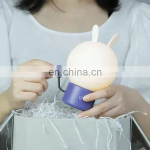 USB Children Animal Night Light Silicone Soft Cartoon Baby Nursery Lamp Breathing LED Night Light thumbnail-4