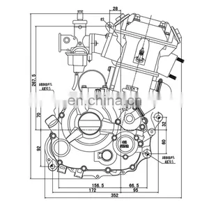 High Quality Motorcycle Engine CBD250CC Water Cooled Built-In Reverse Gear Motorcycle Engine Assembly thumbnail-3