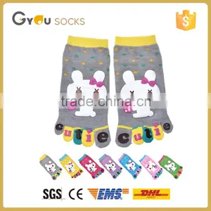 New Fashion Kids Girls Cartoon Cute Rabbit Five Fingers Toe Ankle Socks For Childrens thumbnail-1