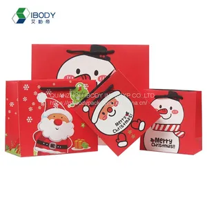 Custom Santa Claus Kraft Paper Gift Shopping Bag With Handle Party Gift Bag thumbnail-4