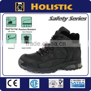 CSA Approved Waterproof Black Leather Steel Toe Safety Shoes for Men thumbnail-1