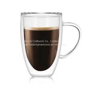 Creative Transparent Glass Water Cup With Handle Insulated Coffee Tea Cup Double Glass Juice Cup thumbnail-4