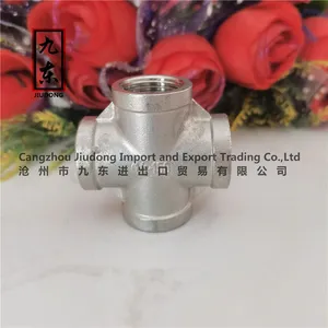 150lb Bsp NPT Threaded Hydraulic Stainless Steel Cross thumbnail-4