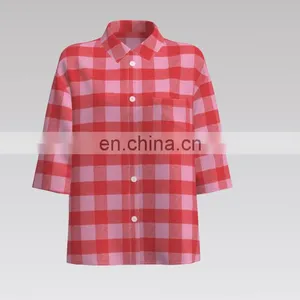2022 Popular Trend 100% Cotton Yarn Dyed Flannel Design For Women thumbnail-1