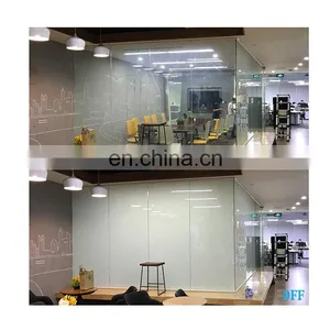 PDLC Magic Glass Film Adhesive Privacy Electronic Black PDLC Smart Film Switchable Window Glass Froasted Film thumbnail-2