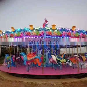 Outdoor Playground Family Rides 24 Seats Carousel Merry go Round for Sale thumbnail-5