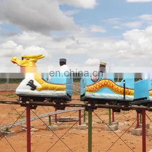 Funfair Family Train Ride Cheap Roller Coaster Model Train Track Sliding Dragon for Sale thumbnail-4
