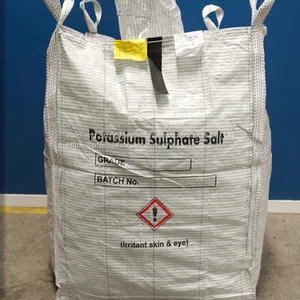 Heavy Duty Bulk Packaging FIBC Jumbo Bags Circular / Tubular Shape Plain Stitching thumbnail-1