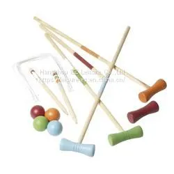 Premium Best Selling Classic 4 Players Lawn Game Wooden Croquet Mallets Funny Rubber Toys thumbnail-1