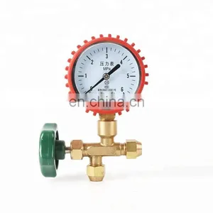 Sistema de refrigeração HVAC, ar condicionado automático, conjunto de manômetros de coletor único de latão CT-488 para recarga de ar condicionado AC com R134A, R22, R12, R502, R410A, R404 thumbnail-1
